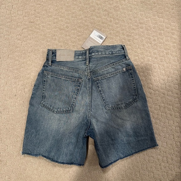 Everlane Way-High Jean Short in Marina Bay - Picture 3 of 5